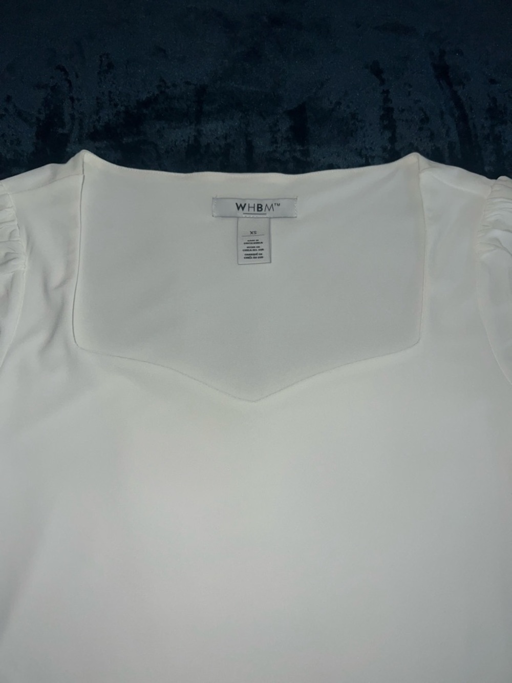 White House Black Market Classic White Square-Neck Short Sleeve Top - Picture 3 of 6
